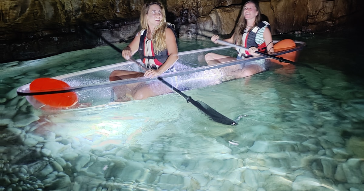 Pula Excursion nocturne en kayak à fond transparent illuminé dans la