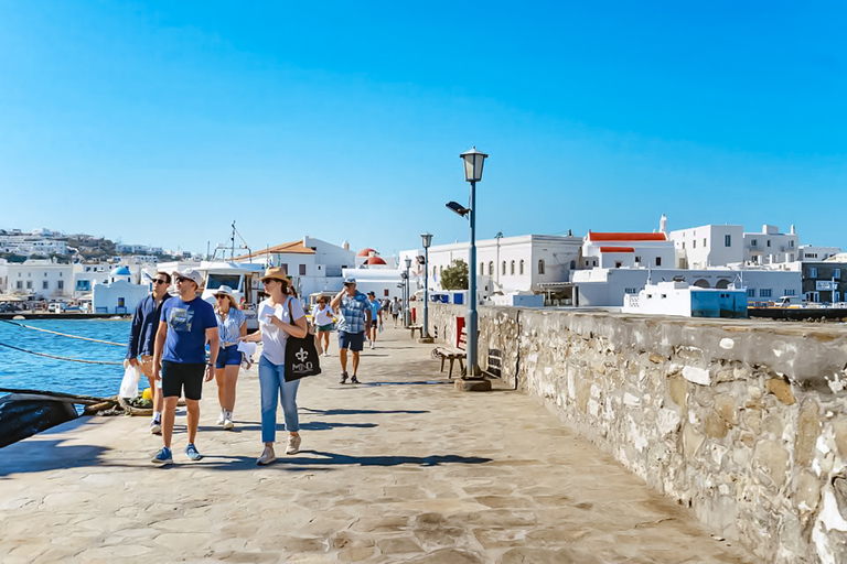 Mykonos: Transfer łodzią Delos z audioprzewodnikiem w telefonie