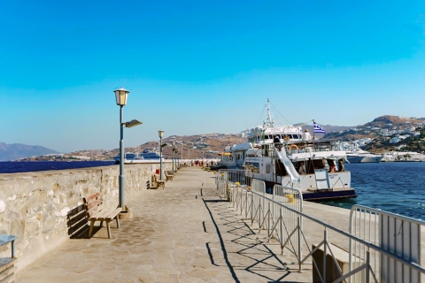 Mykonos: Transfer łodzią Delos z audioprzewodnikiem w telefonie