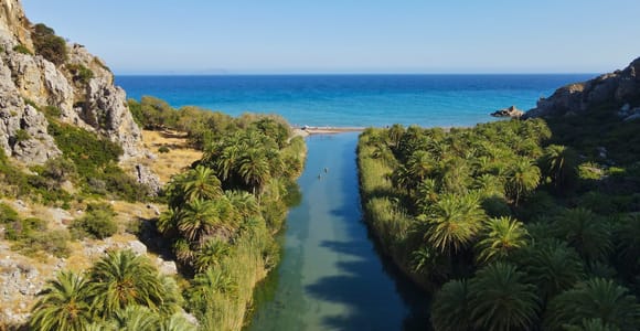 Kreta: Der tropische Strand von Preveli und der Palmenwald