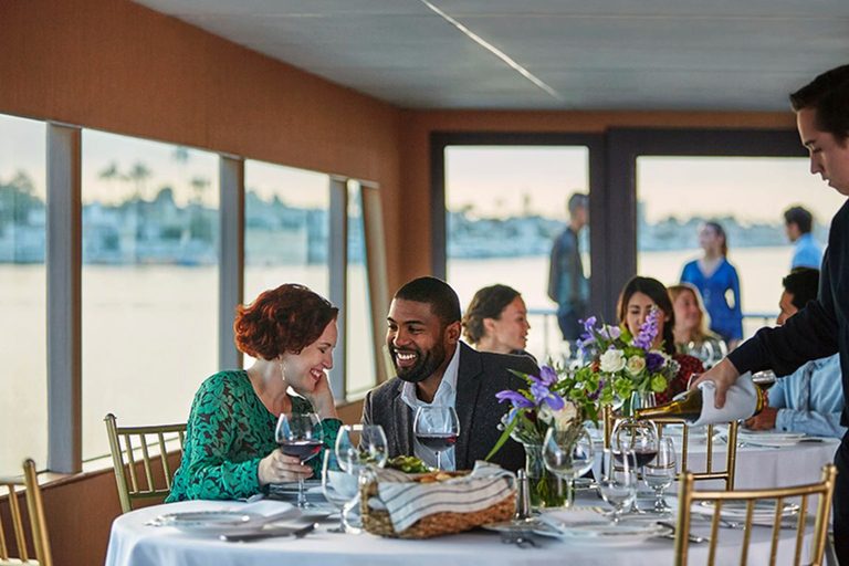 From Newport Beach: Weekend Dinner Cruise with Live DJ Standard Dinner Cruise