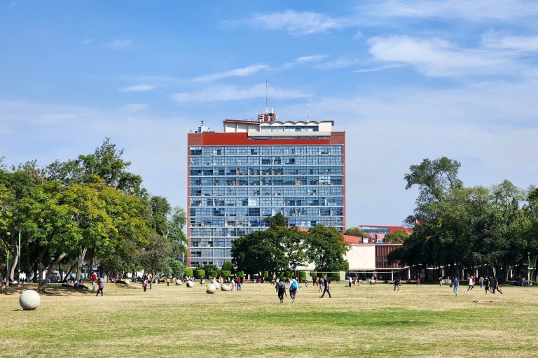 Promenade sur le campus de l'UNAM, site classé au patrimoine mondial de l'UNESCO
