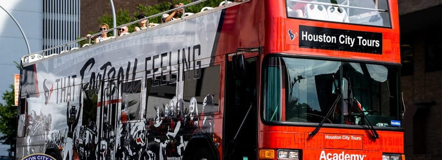 Houston: Tour guidato della città a bordo di un autobus a due piani scoperto