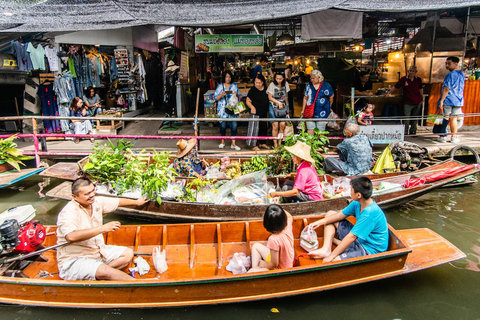 Mercato galleggiante di Bangkok e giro in barca verso una fattoria di orchidee