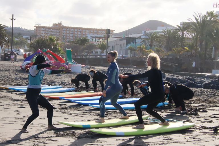 Playa de Las Americas: Surfing Grupplektion med utrustning