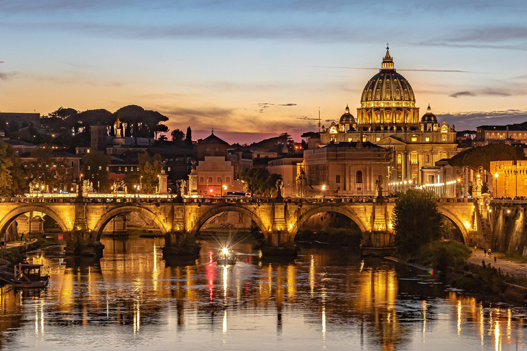 Rome: Tour Night met Pizza en Gelato