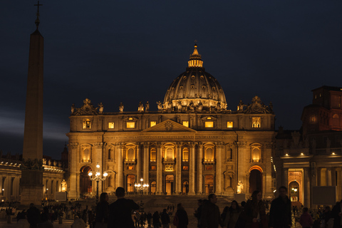 Roma: Tour nocturno con la pizza y helado