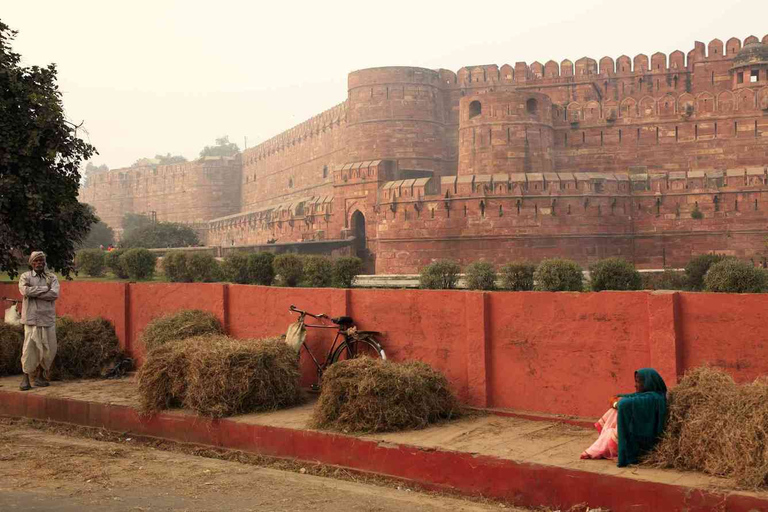 From Delhi: Taj Mahal, Agra Fort Day Tour with Transfers Tour with AC Car, Driver, Guide, Entrance and Lunch