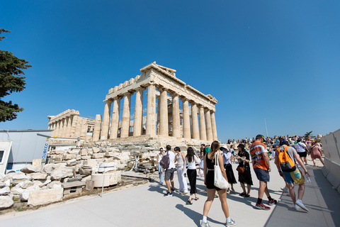 Athènes: visite guidée à pied de l'Acropole et de Plaka tôt le matinVisite de groupe avec billet d'entrée