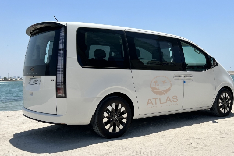 Ophalen van de luchthaven van Dubai met een luxe minibus van een ligusterOphalen en afzetten van de luchthaven van Dubai (enkele reis)
