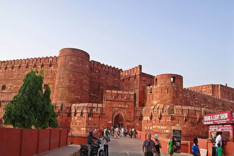 Depuis Delhi : excursion d'une journée au Taj Mahal et au fort d'Agra avec transferts