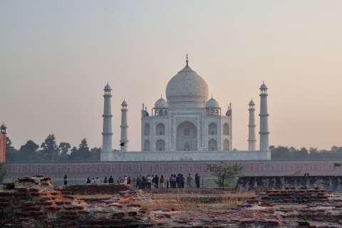 Au départ de Delhi : excursion guidée d'une journée au lever du soleil sur le Taj Mahal et au fort d'Agra