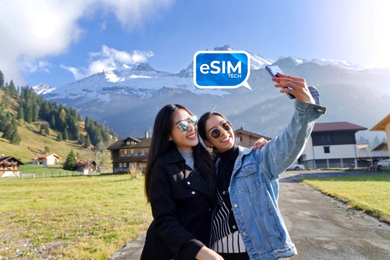 Interlaken / Schweiz: Roaming-Internet mit eSIM-Daten25 GB : 10 Tage Schweiz eSIM Datenplan
