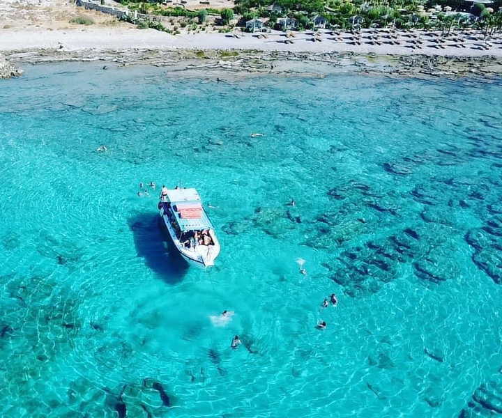 Lindos: Glass-Bottom Boat Cruise with Swim Stops
