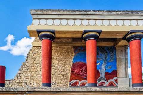 Visita guiada ao Palácio de Knossos - passeio pela cidade de Heraklion + mercado