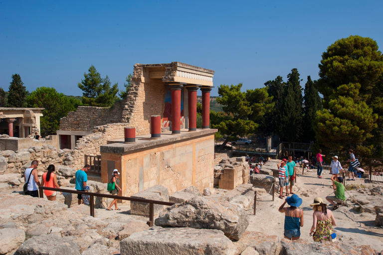 Creta: Palazzo di Cnosso, città di Heraklion, tour guidato del mercatoTour in inglese, tedesco