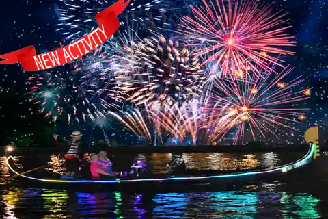 Oahu: Fireworks Cruise - Ultimate Luxury Gondola with Drinks