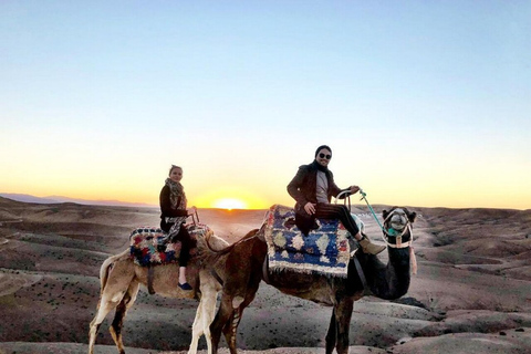 Jantar romântico e passeio de camelo no deserto de Agafay