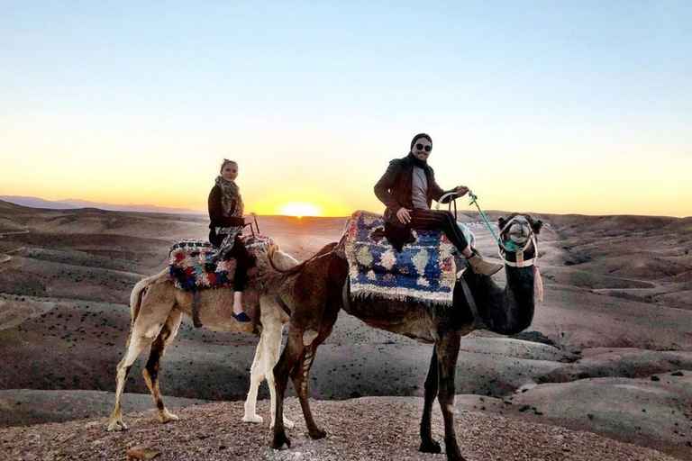 Jantar romântico e passeio de camelo no deserto de Agafay