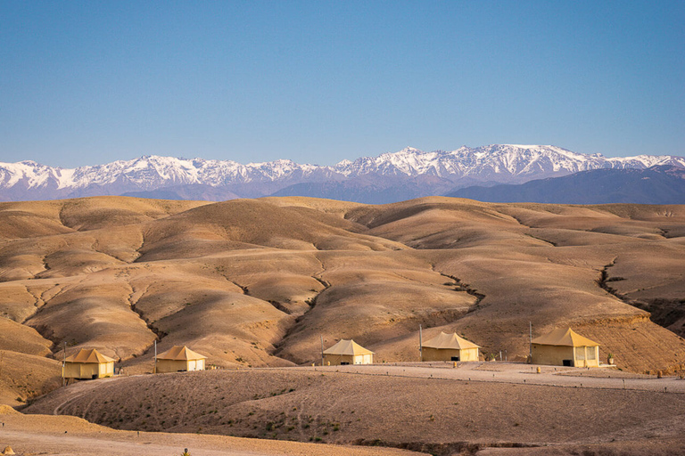 Jantar romântico e passeio de camelo no deserto de Agafay