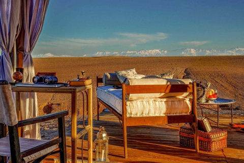 Jantar romântico e passeio de camelo no deserto de Agafay