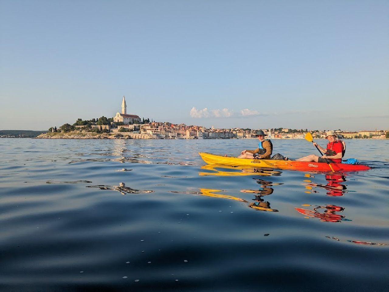 Rovinj Kajaktour bei Sonnenuntergang