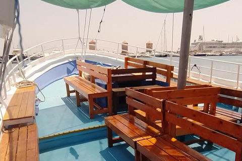 rhodos: pleziercruises aan de oostkust met lunch en drankjes.Rhodos zeecruises: Oostkustcruise met lunch en drankjes