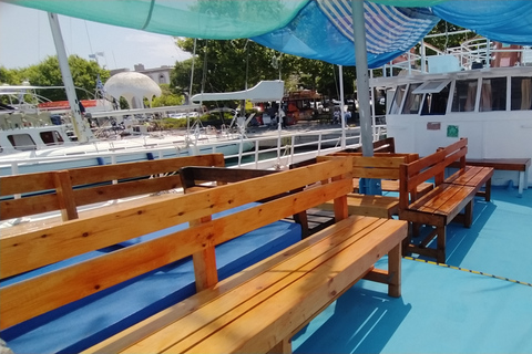 rhodos: pleziercruises aan de oostkust met lunch en drankjes.Rhodos zeecruises: Oostkustcruise met lunch en drankjes