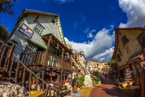 Mellieha: Popeye Village with Optional Private TransfersIncluding Pickup and Return Transfer at 2:00 PM