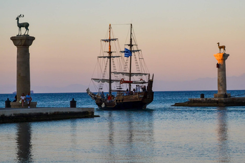 Rodos: 1-godzinny rejs o zachodzie słońca 18-wiecznym statkiemRodos: godzinny rejs o zachodzie słońca 18-wiecznym statkiem