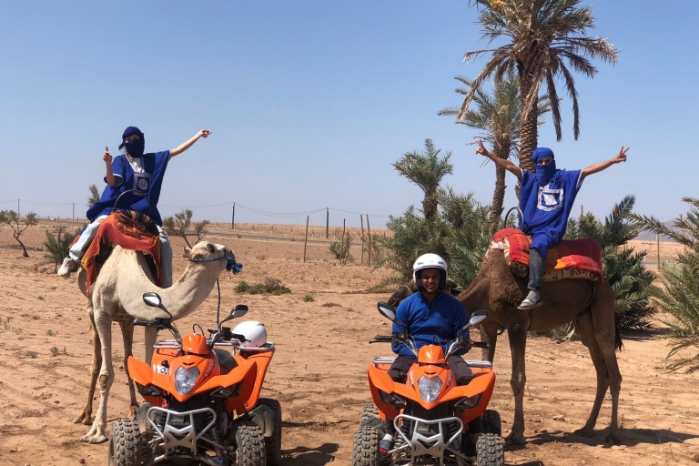 Marrakech : Excursion guidée en quad et à dos de chameauMarrakech : Excursion guidée en quad et à dos de chameau avec déjeuner
