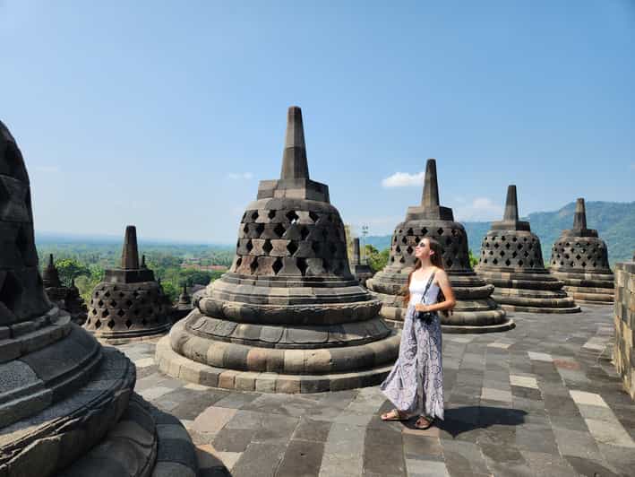 Yogyakarta: Borobudur Climb and Prambanan Trip with Tickets