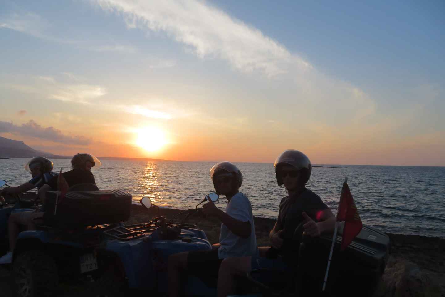 From Hersonissos/Malia: Guided Sunset Quad Safari