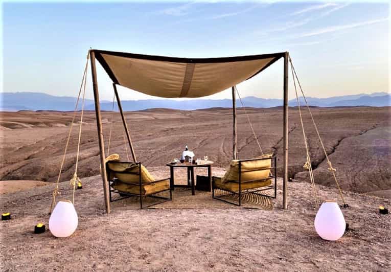 Cena nel deserto di Agafay da Marrakech - bivouac