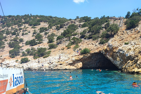 Naxos: Rina Cave & Koufonisia Full-Day Cruise with BBQ