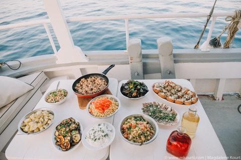 Rhodes: Sunset Cruise with Live Music, Wine & Greek Buffet