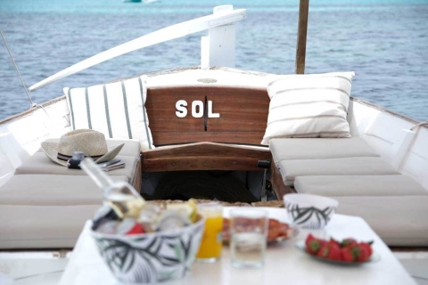Sail Mallorca's south beaches onboard an authentic Llaut Sol Private tour