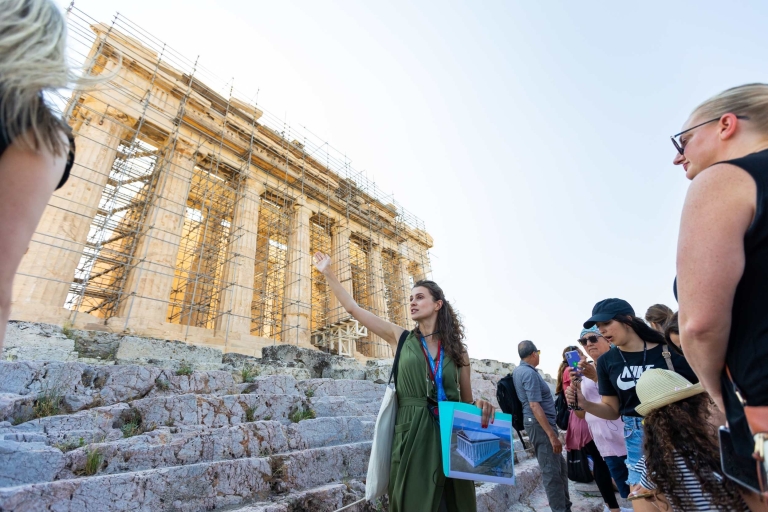 Wczesna poranna wycieczka piesza z przewodnikiem na Akropol i muzeumWycieczka z przewodnikiem po Akropolu i muzeum — bez biletów