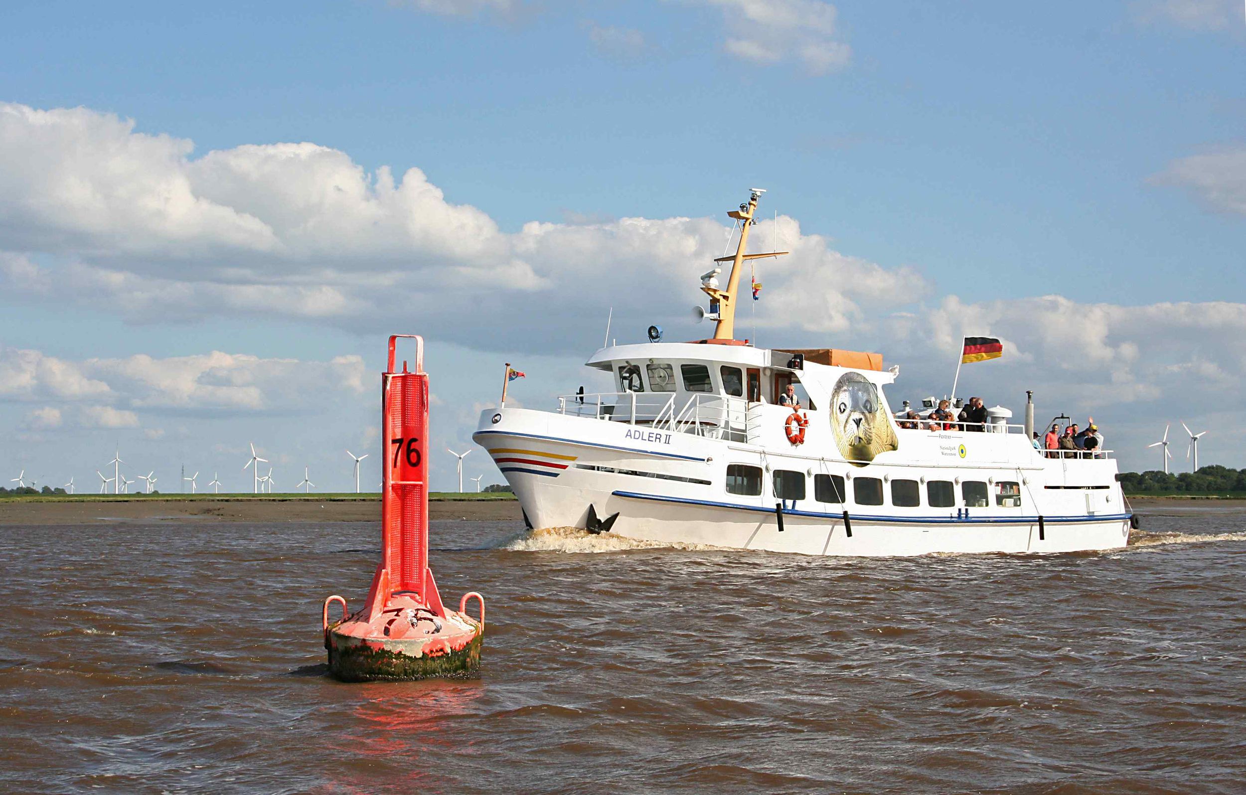 Von Tönning aus: Bootsfahrt zu den Seehunden