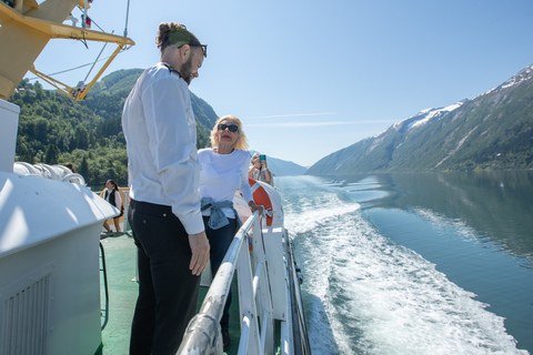 Voss: Excursão guiada pelos fiordes e geleiras para FjærlandVoss: Tour guiado pelos fiordes e geleiras de Fjærland