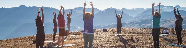 Visit Livigno: Sunrise Yoga Experience at 3000 mt with breakfast in Aprica