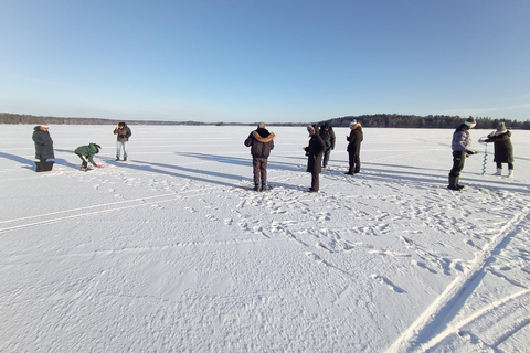From Helsinki: Bodom Lake Ice Fishing with Food & Drinks