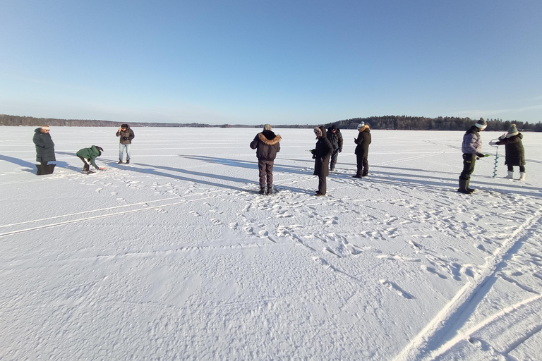 From Helsinki: Bodom Lake Ice Fishing with Food & Drinks