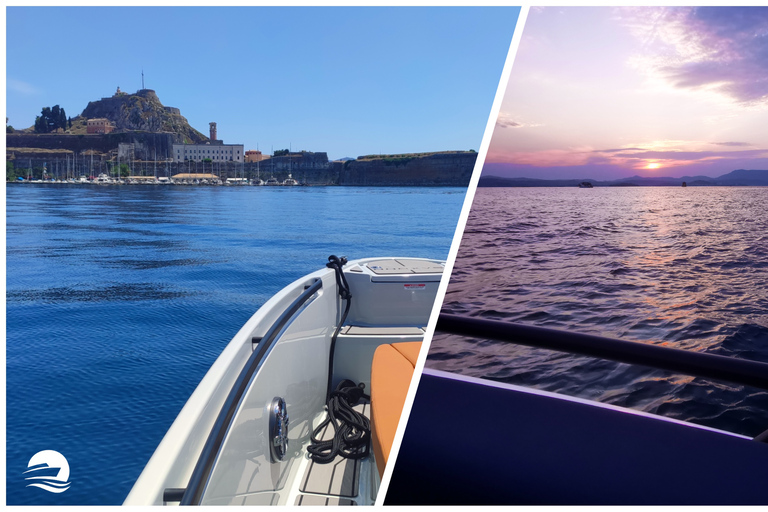 Corfu Zonsondergang Privé CruisePrivécruise bij zonsondergang op Corfu