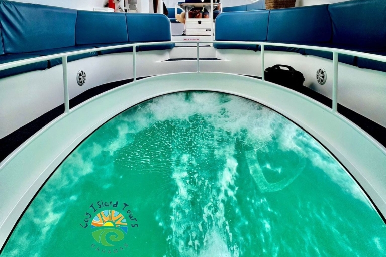 Bahamas auf einem Boot über ein halbtauchendes Glasboden-SeebootNassau Kreuzfahrthafen: Bahamas auf einem Boot Glasboden-Tour