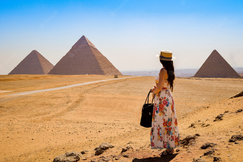 Cairo: Giza Pyramids, Memphis, Saqqara Private Tour &amp; Lunch