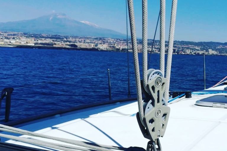 Catania: Coastline Sailing Trip with Aperitif and Prosecco Coastline Sailing Trip with Aperitif and Prosecco