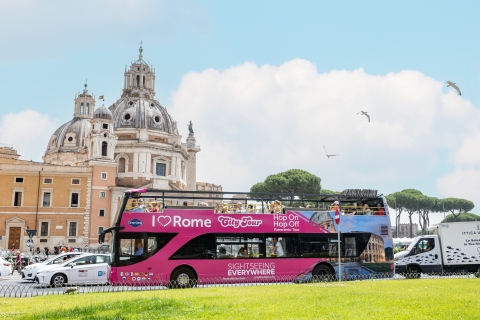 Rome: hop on, hop off-bustourTicket voor één rondje
