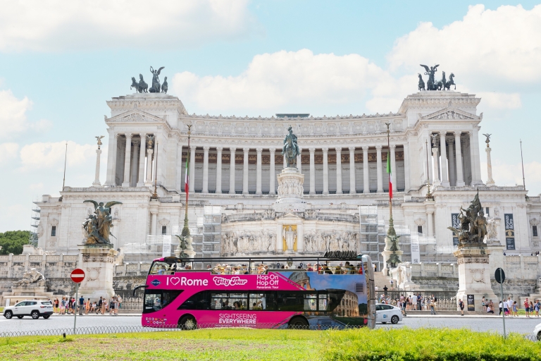 Rome : visite touristique guidée en bus à arrêts multiples1 billet pour une visite sans arrêt
