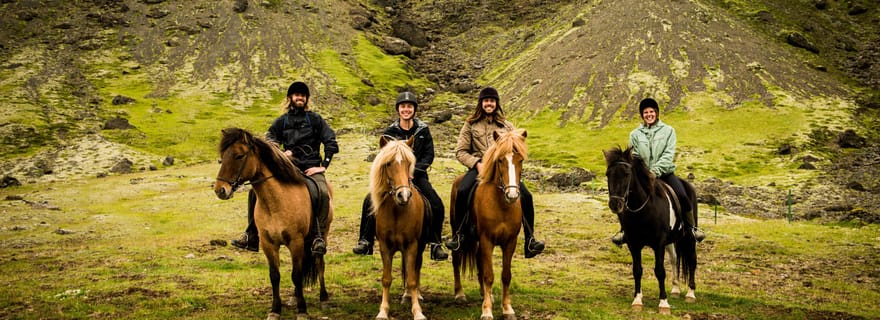 Hveragerdi : Reykjadalur (vallée des sources thermales) - Randonnée à cheval